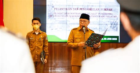 Isi Jabatan Kosong Pemkot Tangsel Lantik Ratusan Pejabat Administrasi