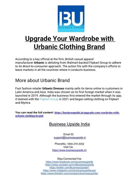 Ppt Upgrade Your Wardrobe With Urbanic Clothing Brand Powerpoint