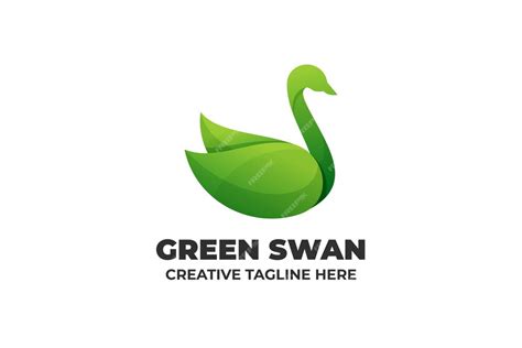 Premium Vector Green Swan Gradient Business Logo