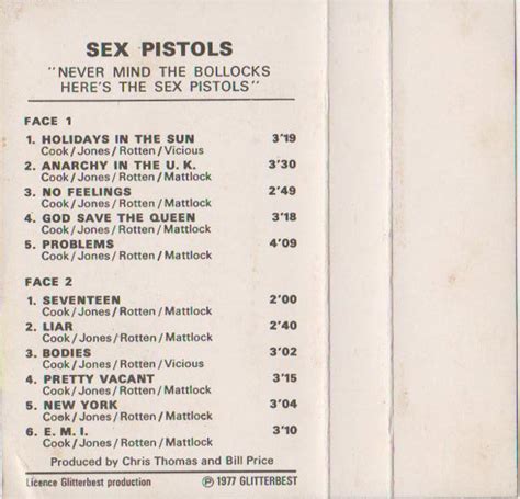 God Save The Sex Pistols Nmtb Barclay Cassette