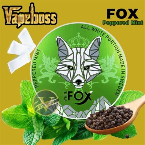 Best White Fox Peppered Mint Nicotine Pouches Vape Boss