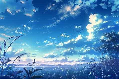 Premium Photo | Baby Blue Color Anime Background