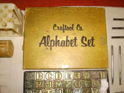 Vintage Lot Craftool Usa Stamps Craftool Co Alphabet Set W