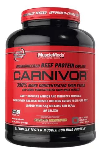 Suplemento Musclemeds Proteina De Carne Carnivor Sabor Chocolate Peanut