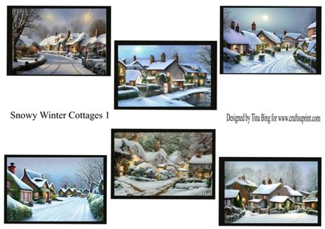 Snowy winter cottages set1 - CUP1188184_2738 | Craftsuprint