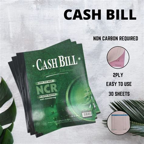 JASA Cash Bill Book NCR 2PLY X 30 Sheets With Numbering Invoice