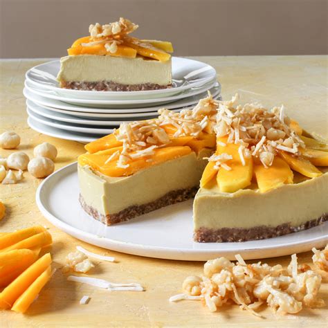 Mango Cheesecake With Macadamia Crumble Vegan And Paleo Luvele Au