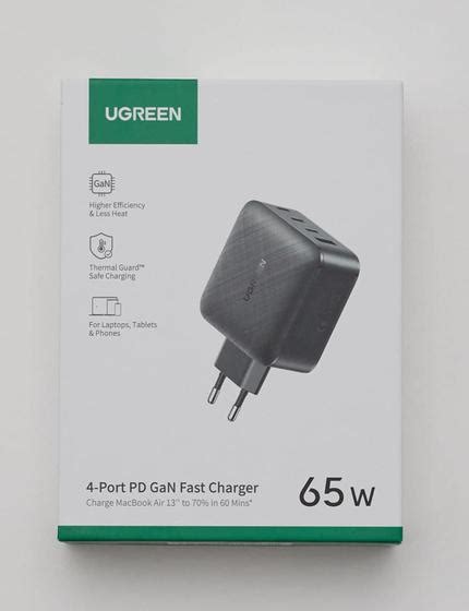 Carregador Ugreen 65W Gan X 4 Em 1 Portátil Carregador de Celular