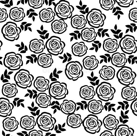 Teste Padrão Sem Emenda Rosas Fundo Floral Ilustração do Vetor