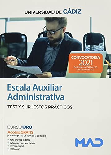 Escala Auxiliar Administrativa de la Universidad de Cádiz Test y