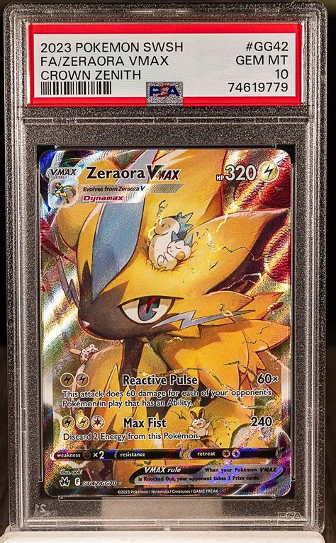 Mavin 74619779 ZERAORA VMAX 2023 Pokemon Sword Shield GG42 Crown