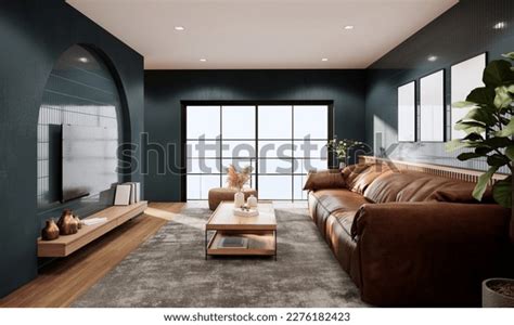 3d Rendering Living Room Interior Design Stock Illustration 2276182423 ...