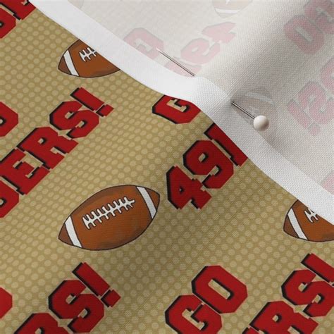 Medium Scale Team Spirit Football Go Fabric Spoonflower