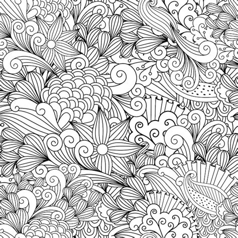 Premium Vector Doodle Floral Decorative Pattern