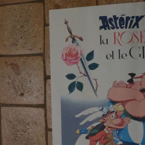 Rare Serigraphie Lithographie Asterix La Rose Et Le Glaive Sign Par