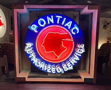 Neon Pontiac Style Service Sign PCARMARKET