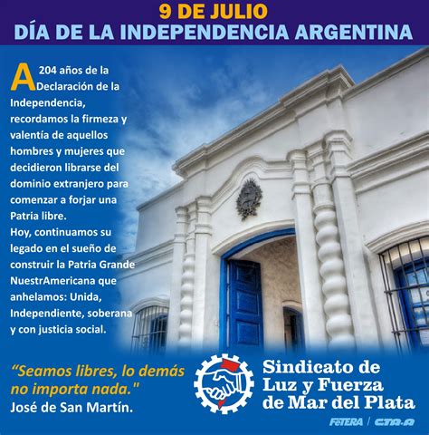 De Julio D A De La Independencia Argentina Luz Y Fuerza Mar Del Plata