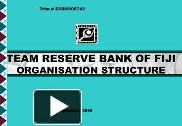 PPT – TEAM RESERVE BANK OF FIJI ORGANISATION STRUCTURE PowerPoint ...