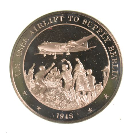 HUGE Bronze Medal Depicting U S Uses Airlift To Supply Berlin