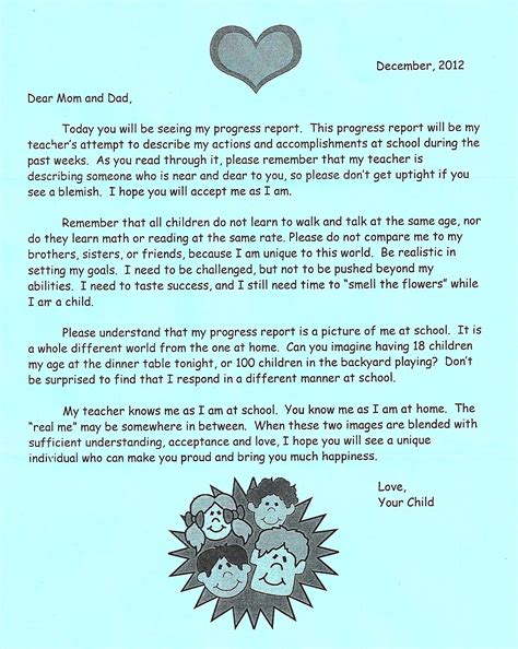 heartfelt letter   child
