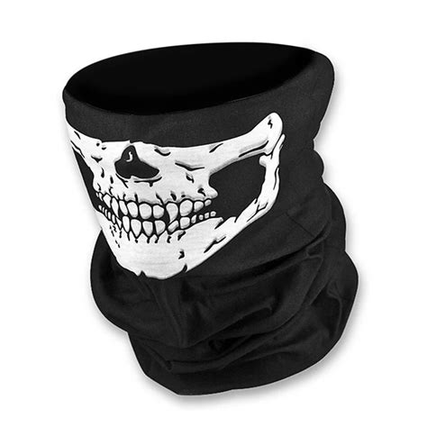 Skull Face Mask Bandana Cool Seamless Black Skull Bandana - Buy Black ...