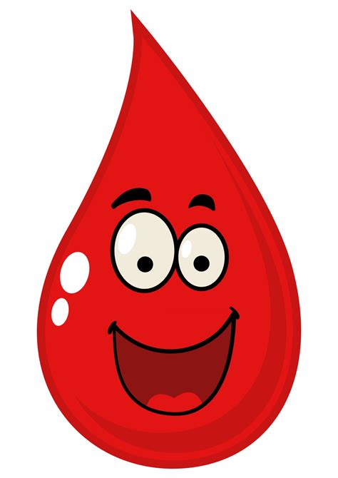 Cartoon Illustration Of A Blood Drop Vector Art At Vecteezy