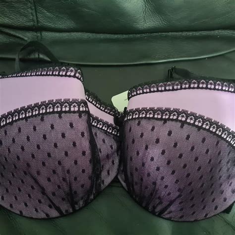 Ann Summers Women S Black And Purple Bra Depop