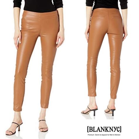 Blank Nyc Pants Jumpsuits Blanknyc Faux Leather Pants In Camel