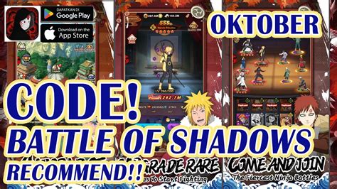 NEW UPDATE 2 GIFTCODES NARUTO BATTLE OF SHADOWS GIFT CODE OKTOBER