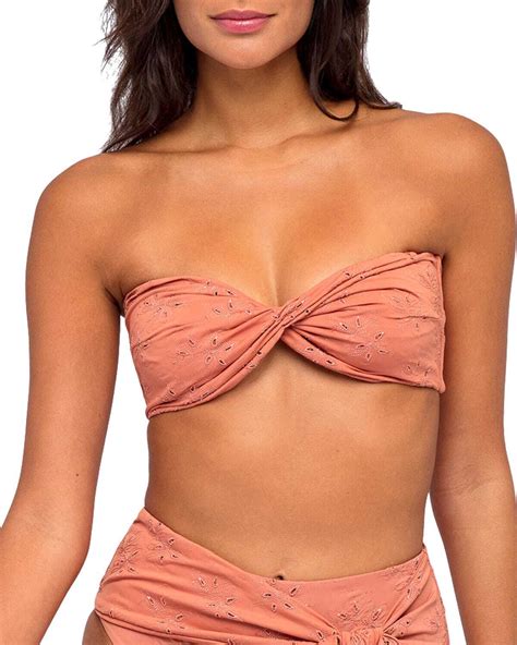 Revel Rey Quinn Eyelet Bikini Top Editorialist