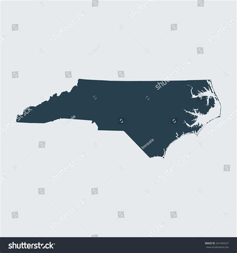 Map North Carolina Stock Vector (Royalty Free) 241454227 | Shutterstock