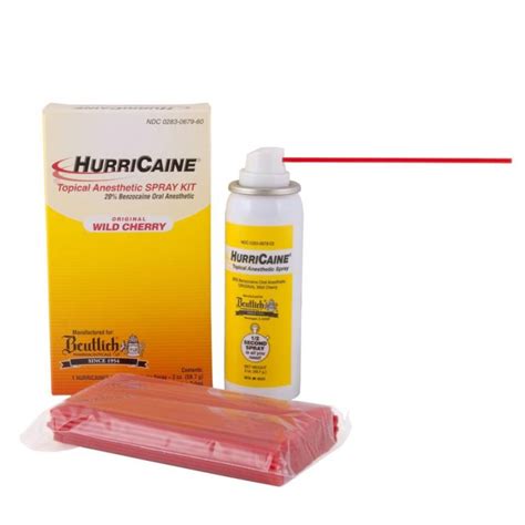 Hurricaine Spray Benzocaine 20 Topical Anesthitic Kit 2oz W 200