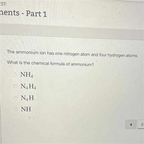 The Ammonium Ion Has One Nitrogen Atom And Four Hydrogen Atoms What Is