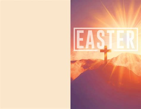 Easter Sunrise Cross Bulletin - Church Bulletins - Outreach Marketing