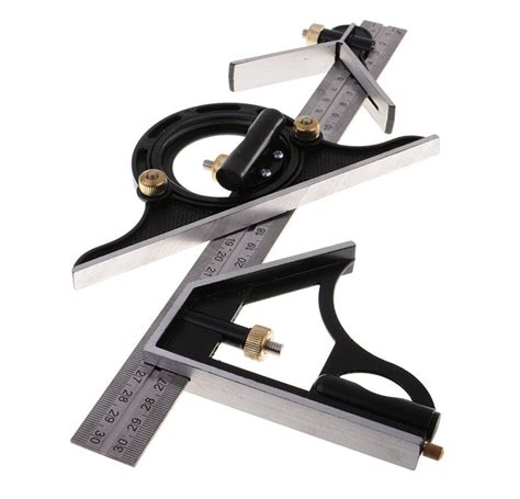 Hot 300MM Professional Carpenter Tools Combination Square Angle Ruler