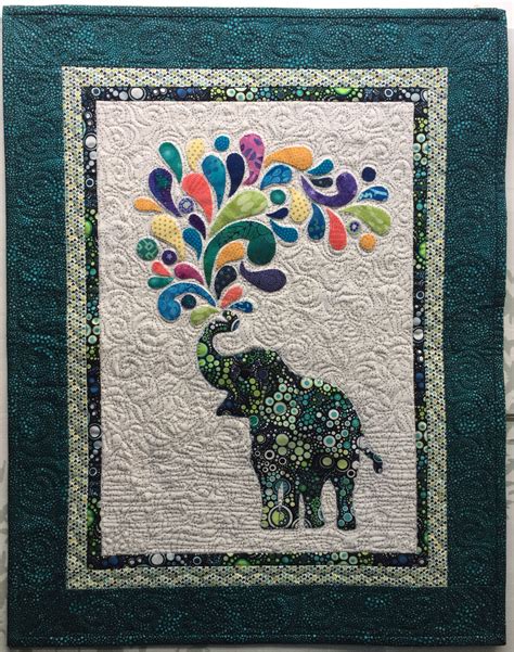 Paisley Splash September 2017 Elephant Quilts Pattern Elephant