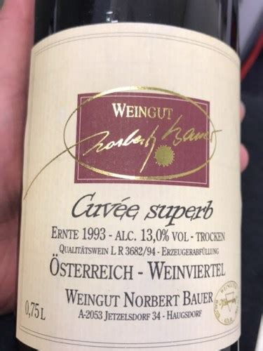 Norbert Bauer Cuvée Superb Trocken Vivino United States