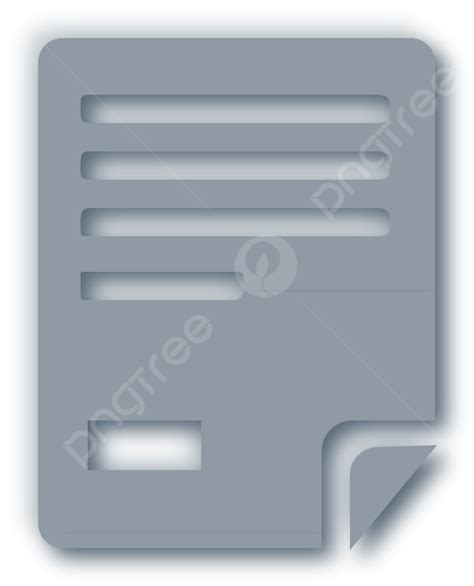 ícone Do Documento Símbolo De Renderização Em 3d Png Documento ícone