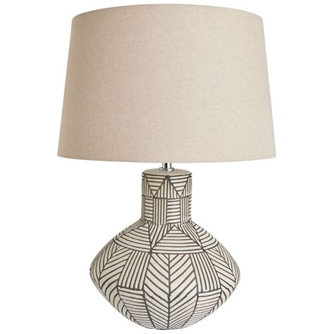 Wilko Aztec Ceramic Table Lamp Wilko