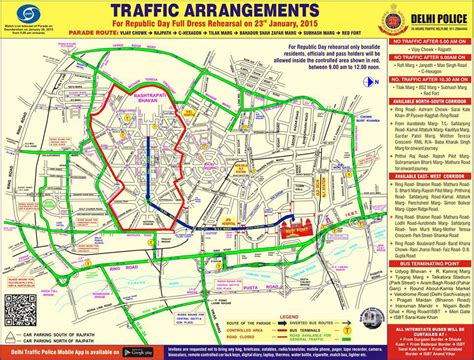 Delhi Traffic, Road Restrictions and Diversions for Republic Day Parade ...