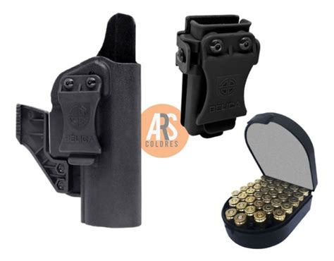 Coldre Velado Beretta Apx Porta Carregador Redondo Preto