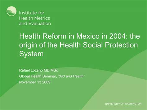 Mexico Health Reform Ppt