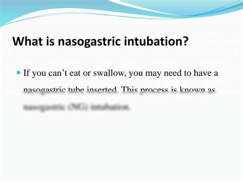 Solution Nasogastric Intubation Ng Tube Studypool