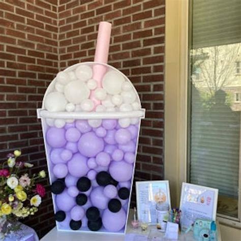 Diy Boba Balloon Workshop Boba Party Ideas Bubble Tea Party Etsy