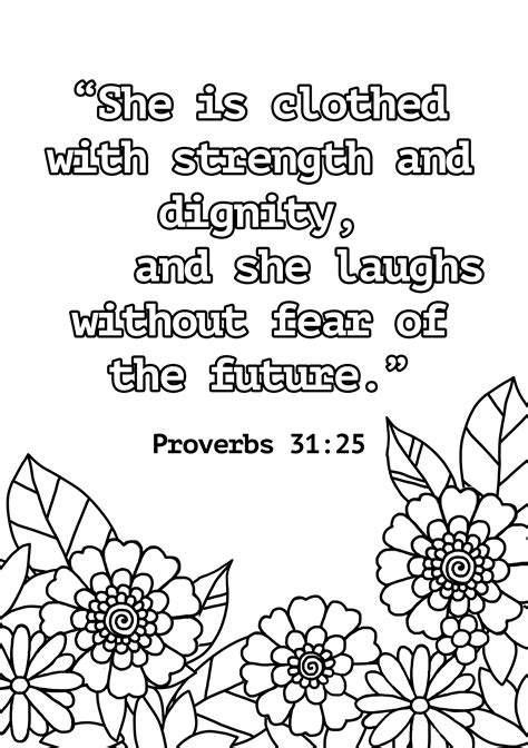 Proverbs Coloring Pages Free Printable Underbart Skapad