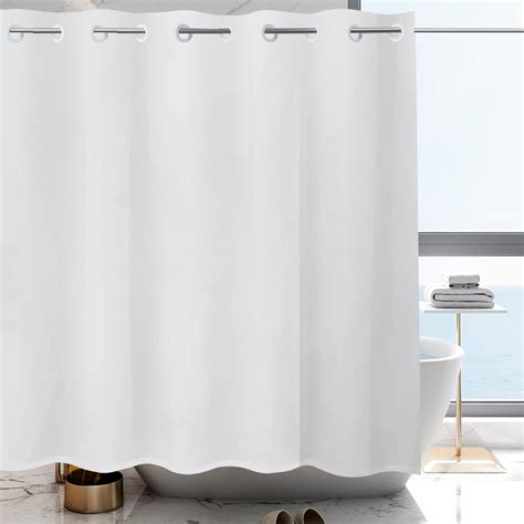 Amazon Yisure No Hook White Shower Curtain Liner Peva Plastic