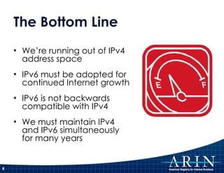 ARIN S IPv4 IPv6 Community Slide Deck PPT