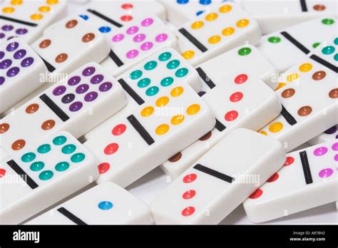 Random Pile Of Brightly Colored Dominoes Stock Photo 6863697 Alamy