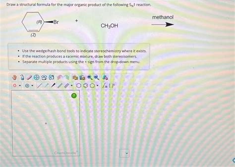 Solved Draw A Structural Formula For The Major Organic P