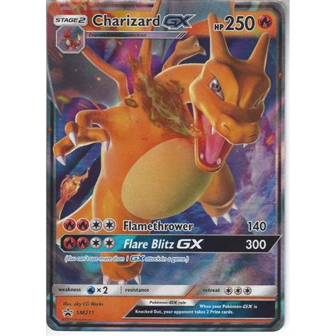 Pokemon Trading Card Game SM211 Charizard GX Black Star Promo Card